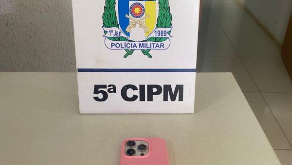 Polícia Militar recupera aparelho celular furtado em unidade de saúde e prende autor em Tocantinópolis