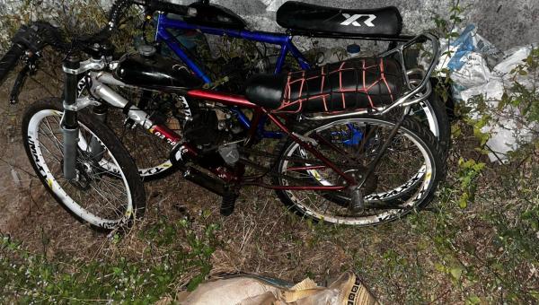 Polícia Militar recupera bicicletas motorizadas furtadas e detém dois suspeitos em flagrante, em Gurupi