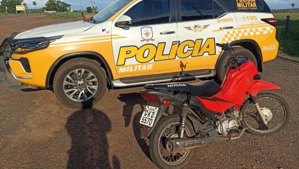 Polícia Militar recupera motocicleta com restrição de roubo em rodovia de Araguaína