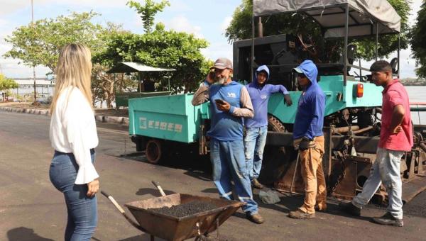 Prefeita Patrícia Evelin mostra restauração da Avenida Araguaia e anuncia nova etapa da obra em Xambioá 