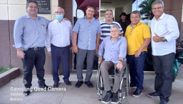 Prefeito, vice-prefeito de Ananás e Deputado Fabion Gomes são recebidos  em Abadia de Goiás pelo prefeito Wander Saraiva