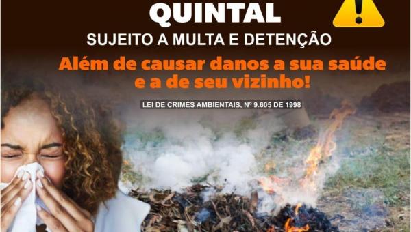 Prefeitura alerta para o risco de queimadas e incêndios em Piraquê