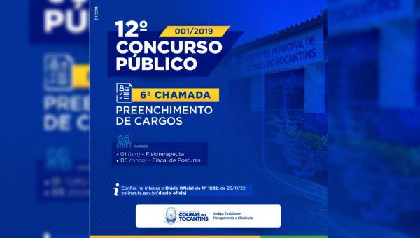 Prefeitura de Colinas do Tocantins convoca novos aprovados no concurso do município 