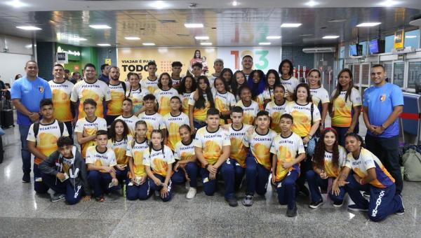 Primeiros estudantes-atletas do Tocantins embarcam para o Rio de Janeiro para os Jogos Escolares Brasileiros 2022