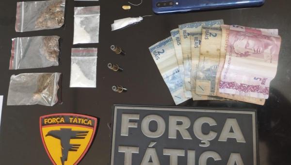 Suspeito de cometer vários roubos é preso pela PM e adolescente detido em Darcinópolis