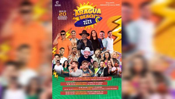 Temporada de Praia de Araguanã terá mais de 20 atrações artísticas 