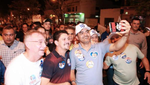 Wanderlei Barbosa arrasta multidão em Miranorte e faz mega comício em Miracema
