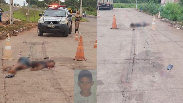 Em Aguiarnópolis, jovem de 18 anos entra para debaixo de caminhão prancha para dormir e morre atropelado