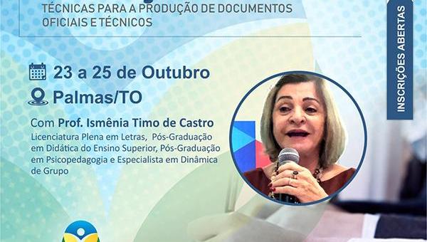 Curso de Redação Oficial  23 a 25 de Outubro Palmas-TO
