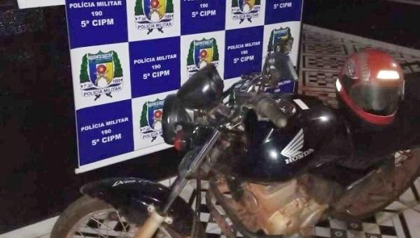 Motocicleta roubada em Ananás é recuperada na TO-010