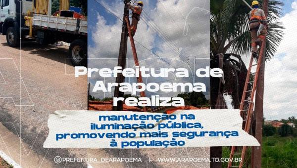 PREFEITURA DE ARAPOEMA REALIZA MANUTENÇÃO NA ILUMINAÇÃO PÚBLICA