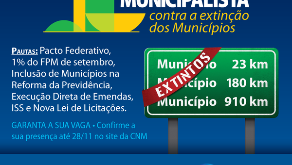 Presidente da CNM convoca gestores para mobilização no dia 3 de dezembro