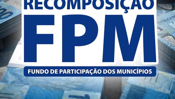 Terceira parcela da recomposição do FPM será creditada nesta sexta (5)