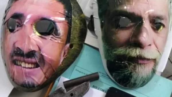 XAMBIOÁ: Homens praticavam assaltos usando máscaras de atores de novela