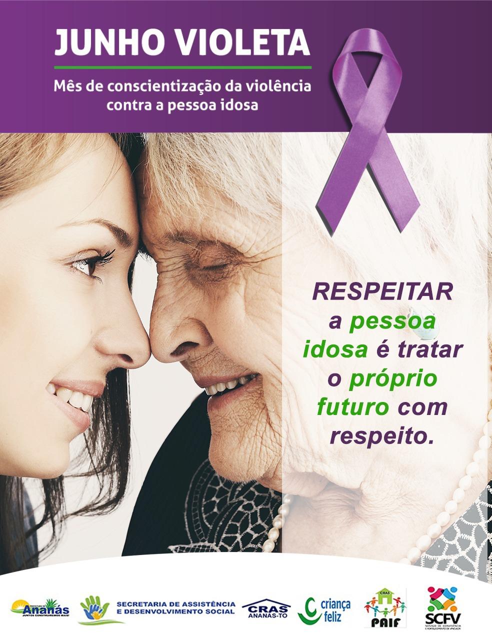 JUNHO VIOLETA: Ananás realiza ação de combate à Violência contra a Pessoa Idosa

