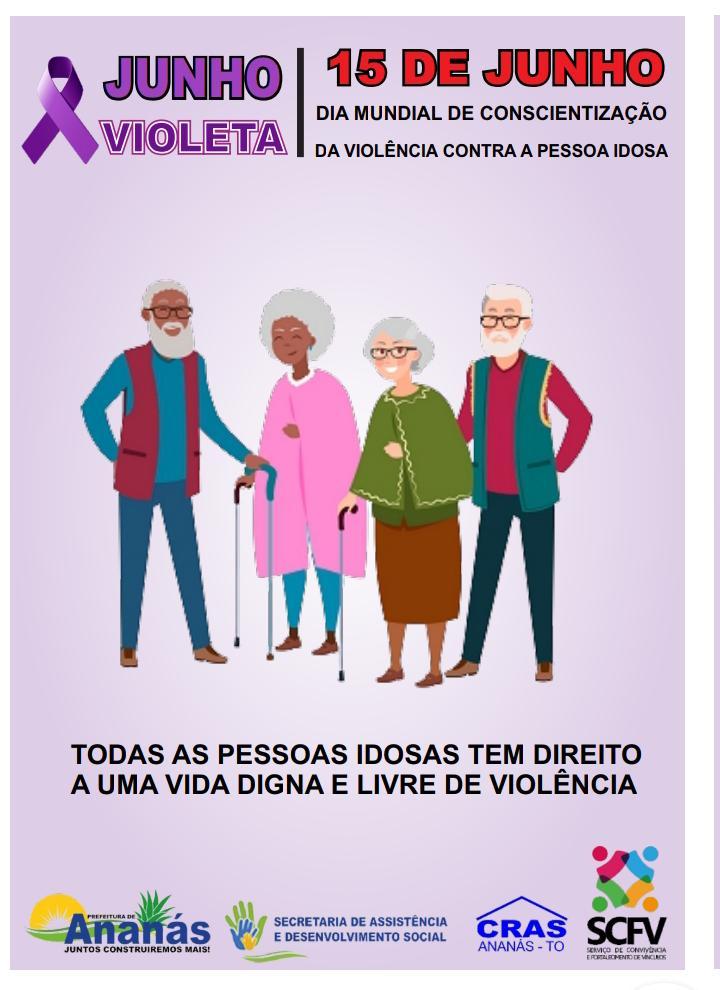JUNHO VIOLETA: Ananás realiza ação de combate à Violência contra a Pessoa Idosa

