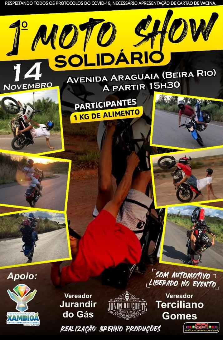 Motoshow Solidário visa arrecadar alimentos para doação à comunidade carente em Xambioá