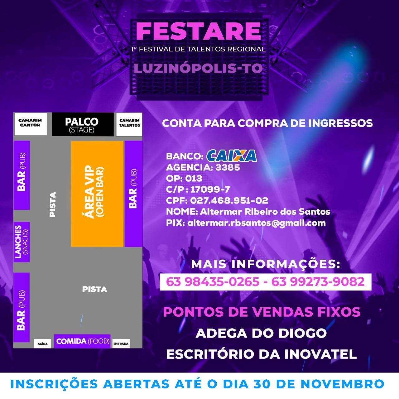 Instituto Cultura de Luzinópolis está com inscrições abertas para o 1º Festival de Talentos Regional – FESTARE