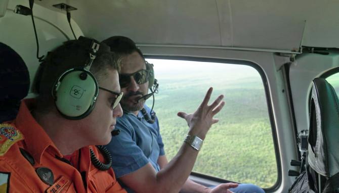 TOCANTINS: Governador Wanderlei Barbosa sobrevoa áreas indígenas alagadas pelas chuvas em Lagoa da Confusão