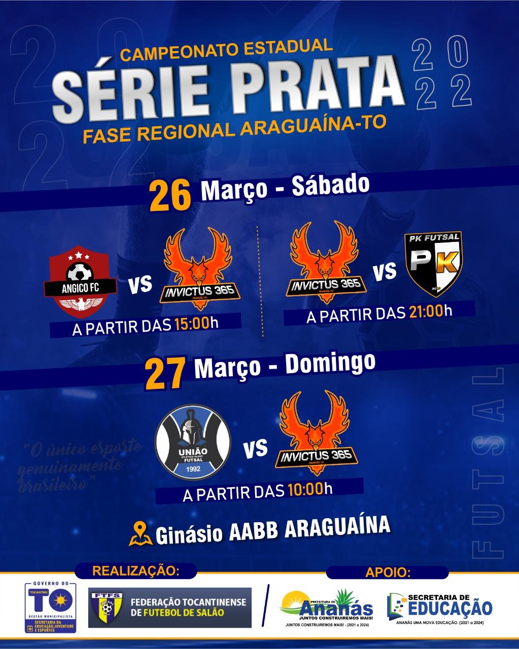 Time de Futsal Invictus 365, vai participar do Campeonato Estadual Série Prata