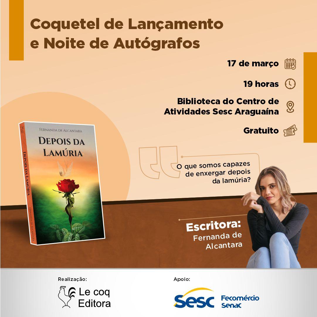 Escritora Fernanda de Alcântara lançará livro de poemas em Araguaína