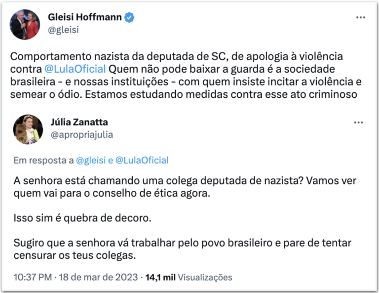 Deputada diz que não se referia a Lula ao postar foto com arma
