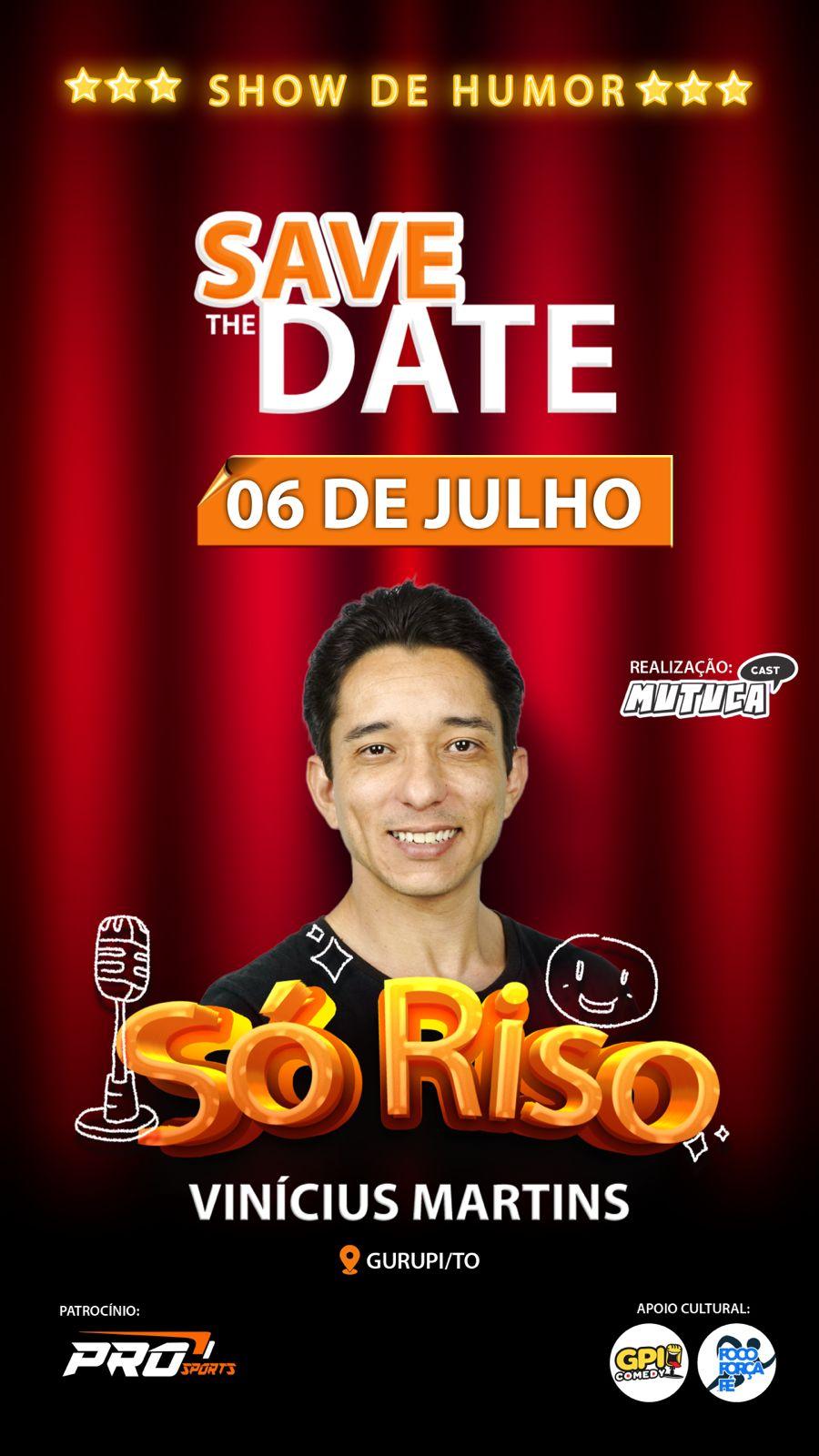 Show de humor com Vinícius Martins promete movimentar o Tocantins