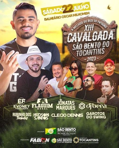Cavalgada de São Bento do Tocantins será realizada  com a presença de grandes artistas a nível nacional