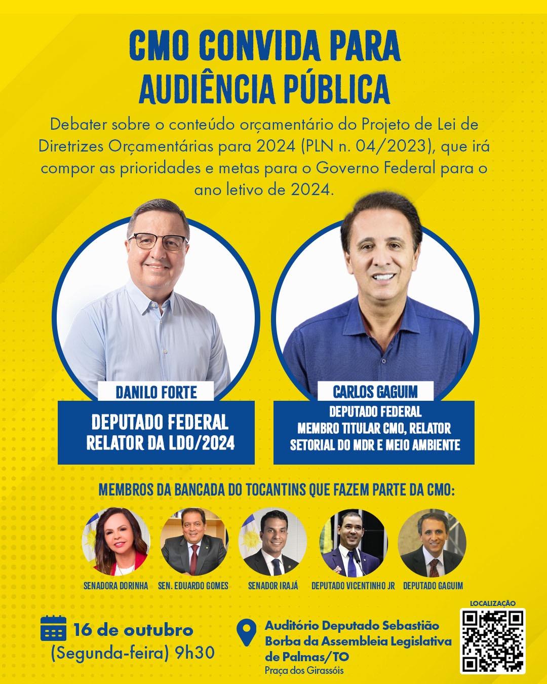 Audiência pública para debater Orçamento Federal será realizado na Assembleia Legislativa 