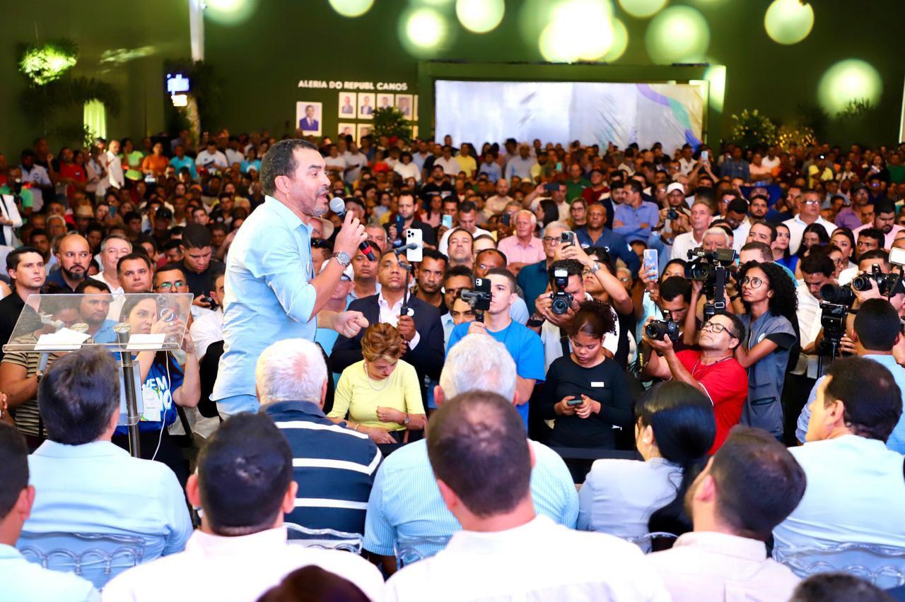 Governador Wanderlei Barbosa reforça apoio a Valdemar Nepomoceno em evento do Republicanos Tocantins

