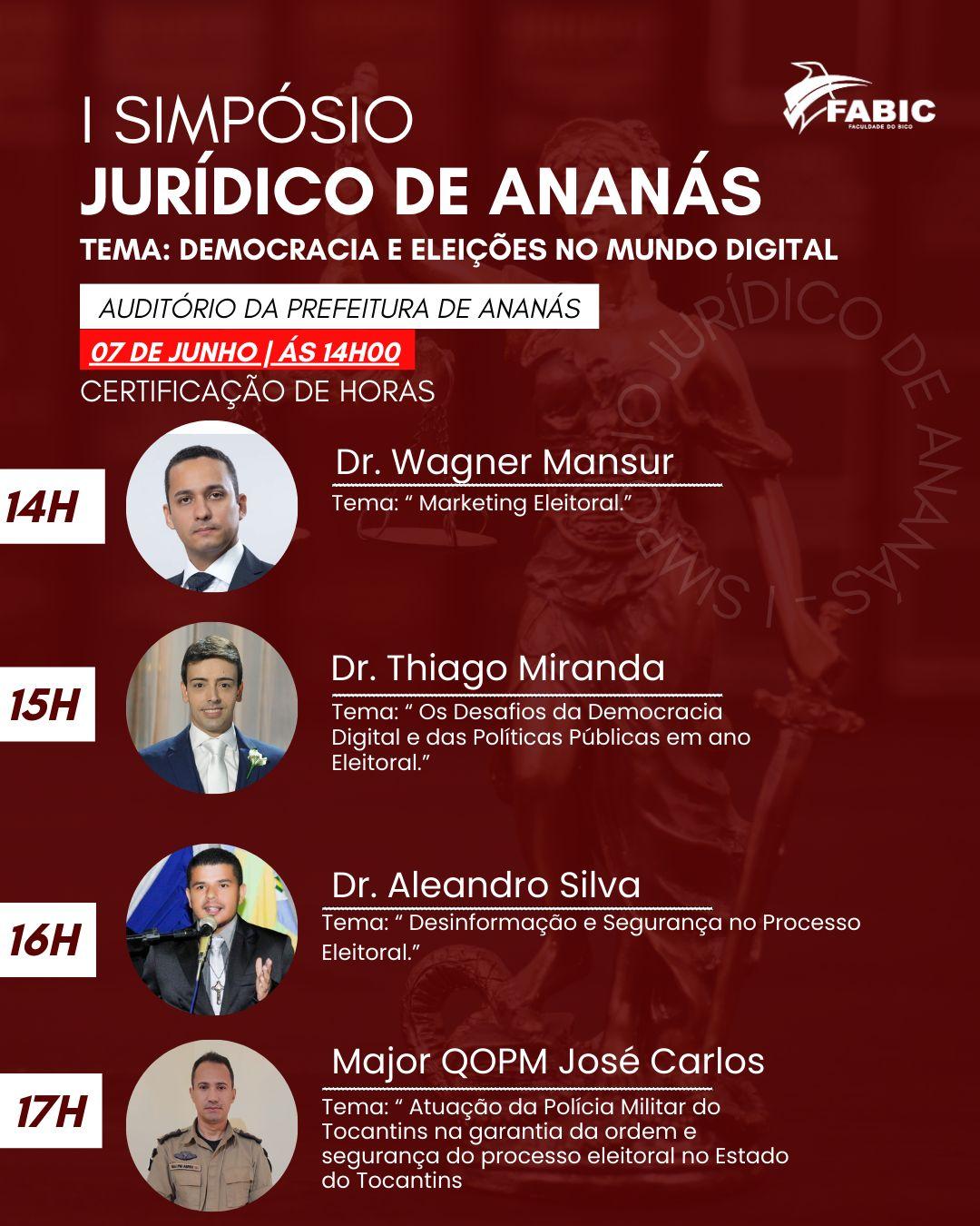 FABIC realiza I Simpósio Jurídico de Ananás