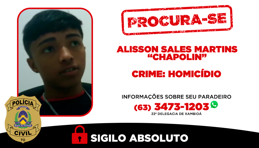 Polícia Civil do Tocantins procura suspeitos de homicídio em Xambioá