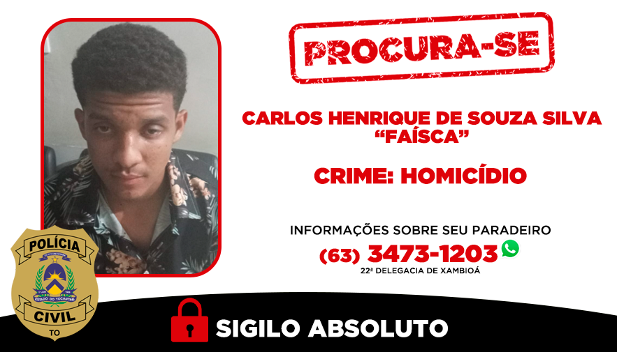 Polícia Civil do Tocantins procura suspeitos de homicídio em Xambioá