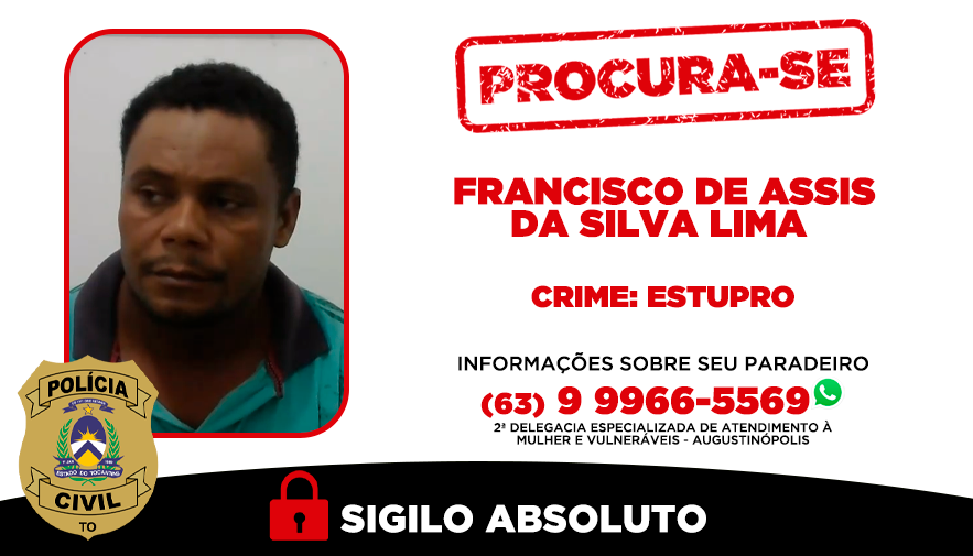 Polícia Civil do Tocantins procura suspeitos de estupros ocorridos em Augustinópolis