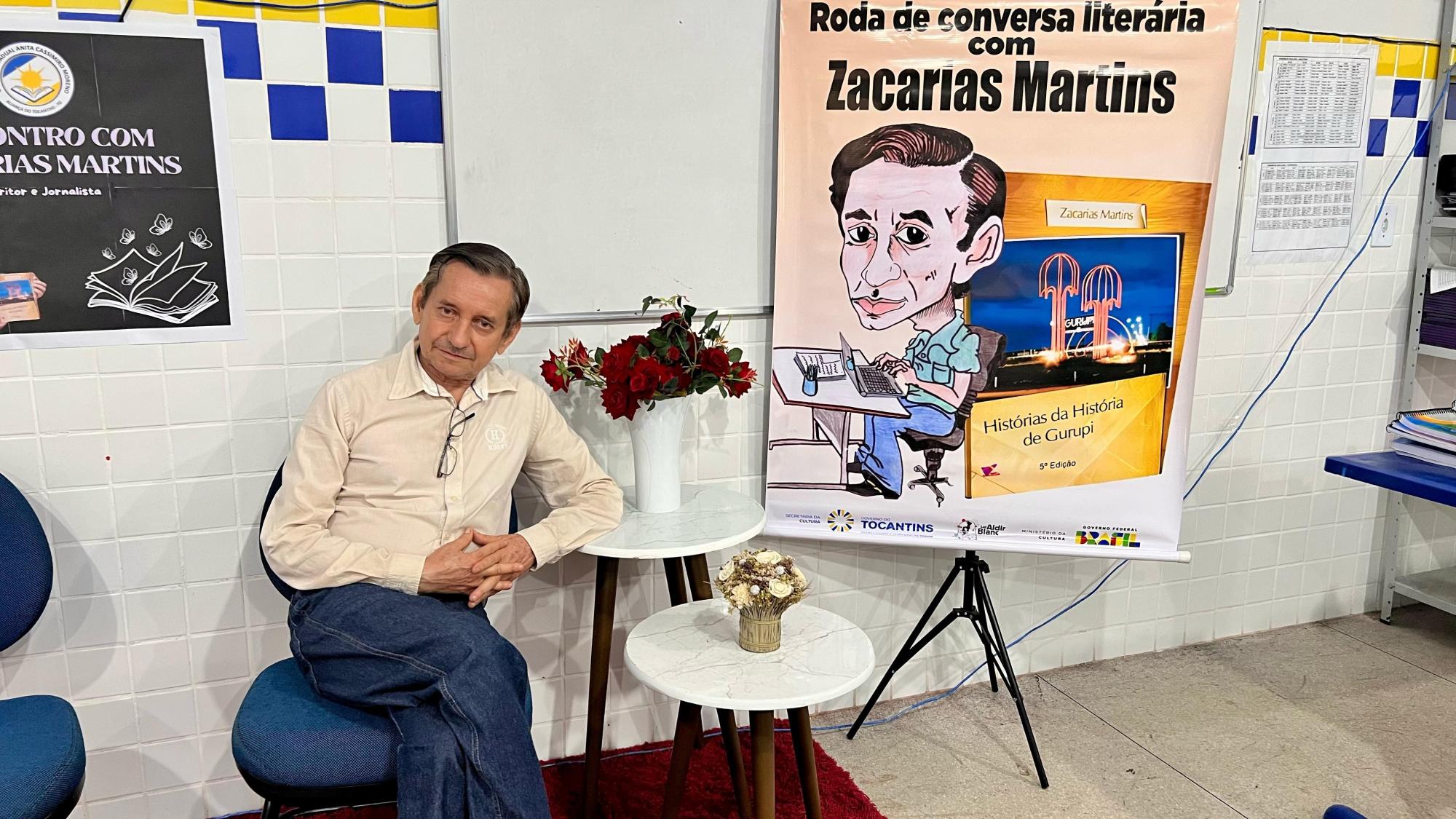 Zacarias Martins leva ação contemplada pelo Edital Aldir Blanc ao Colégio Estadual Anita Cassimiro Moreno 