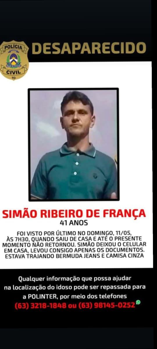 Família busca por homem desaparecido em Palmas com apelo por informações