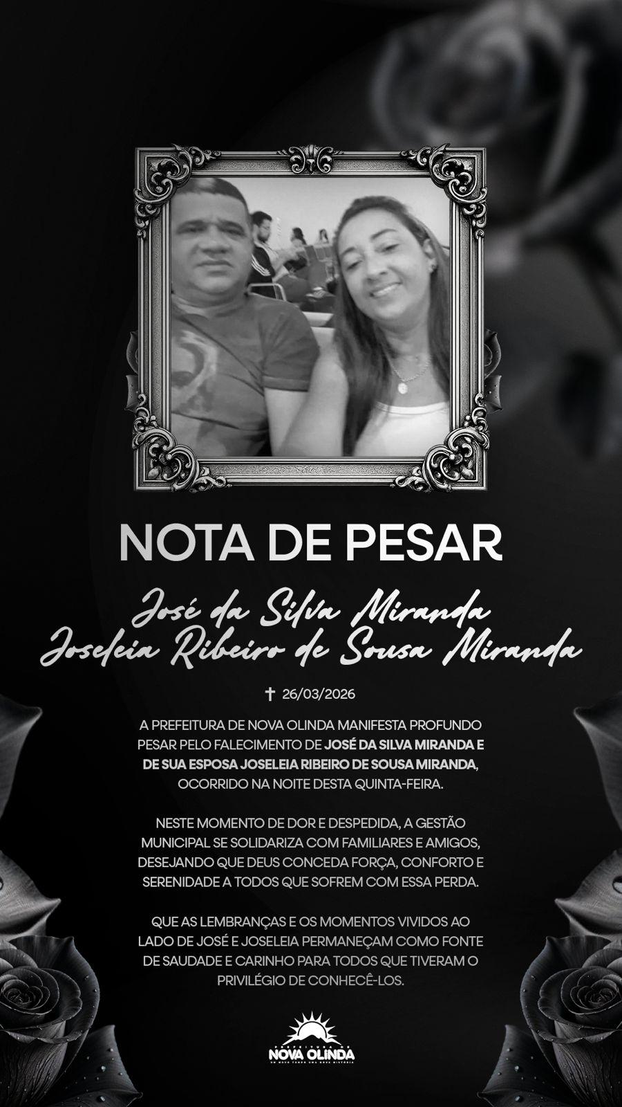 Casal morre em acidente entre carro e motocicleta na BR-153, entre Araguaina e Nova Olinda 